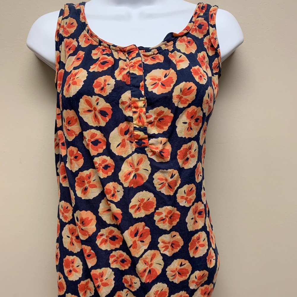 OLD NAVY Womens Blue Floral Tank Top Large